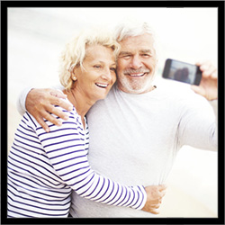 Older Couple Taking a Selfie